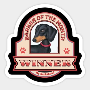 Dachshund-Barker of the Month Winner Sticker